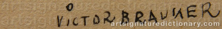 Authentic signature by Victor BRAUNER on  artwork