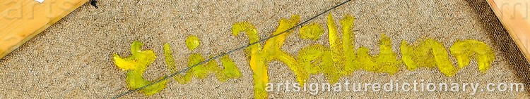 Authentic signature by Elin KÄLLMAN on Painting/Watercolour artwork