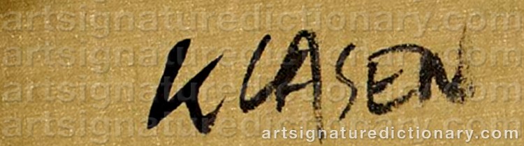 Authentic signature by Peter KLASEN on Painting/Watercolour artwork