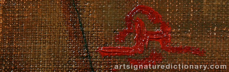 Authentic signature by Emanuel HANSEN on Painting/Watercolour artwork