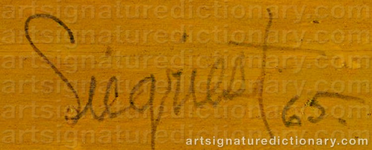 Authentic signature by Louis SEIGRIEST on Painting/Watercolour artwork