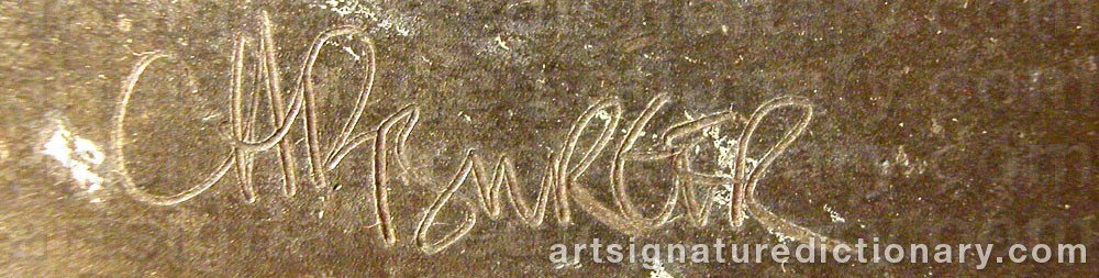 Authentic signature by Chris BURGER on  artwork