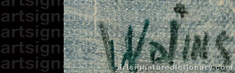 Authentic signature by Joseph WOLINS on  artwork