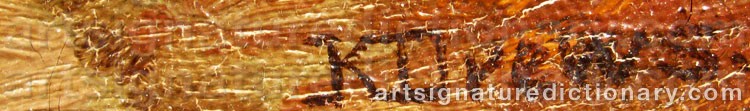 Authentic signature by Kai Jeppe DREWS on  artwork