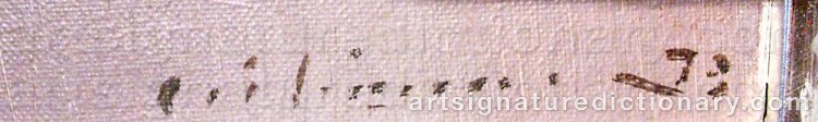 Authentic signature by Olav STRØMME on artwork