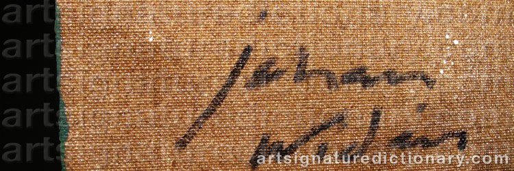 Authentic signature by Johan WIDÉN on  artwork