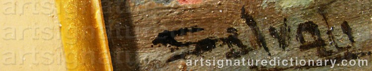 Authentic signature by Giuseppe SALVATI on artwork