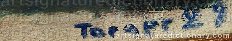 Authentic signature by Will TORGER on  artwork