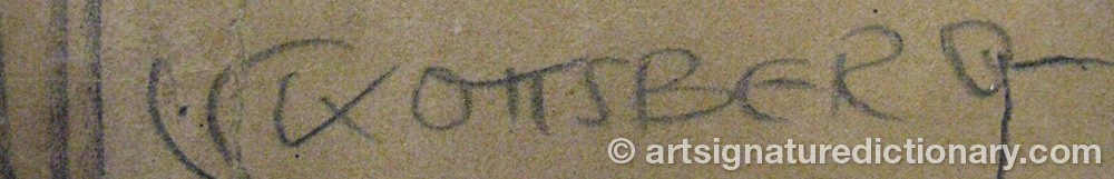 Authentic signature by Lydia SKOTTSBERG on  artwork