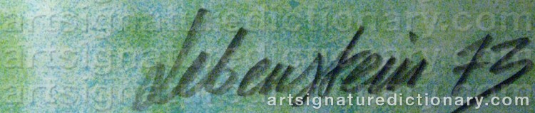 Authentic signature by Jan LEBENSTEIN on  artwork