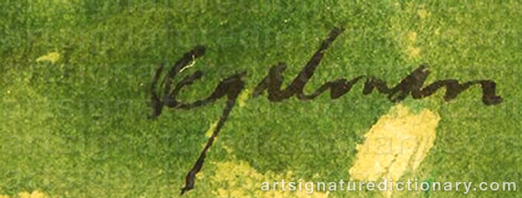 Authentic signature by Richard SEGALMAN on Painting/Watercolour artwork