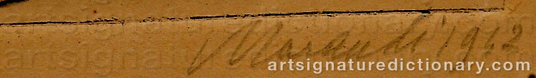 Authentic signature by Giorgio MORANDI on artwork