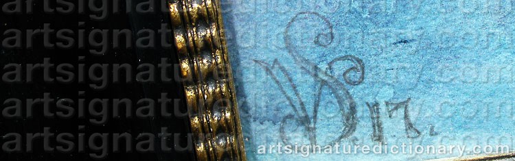 Authentic signature by V. SCHEPPELAN on  artwork