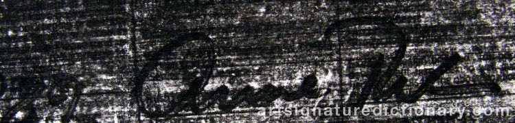 Authentic signature by Anne THULIN on  artwork