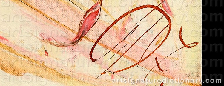 Authentic signature by Tais TULUPOVA on artwork