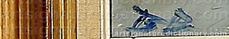 Authentic signature by Børge BOKKENHEUSER on  artwork