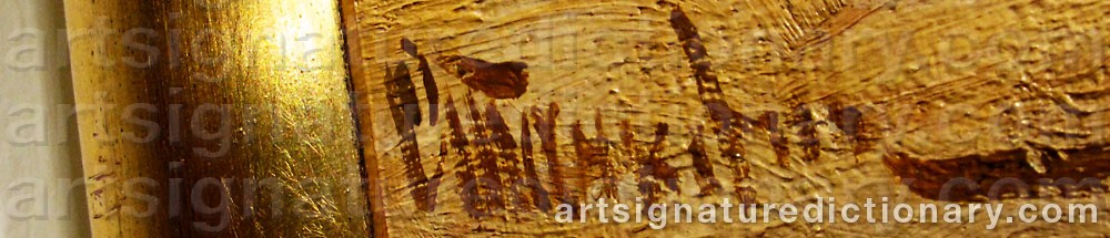 Authentic signature by Julia Antonovna STANKEVICH on  artwork