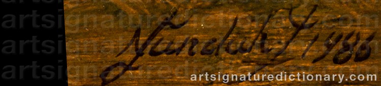 Authentic signature by Nadine LUNDAHL on Painting/Watercolour artwork