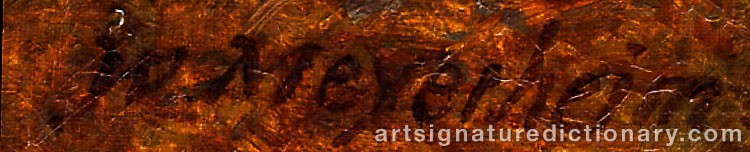 Authentic signature by Wilhelm Alexander MEYERHEIM on artwork