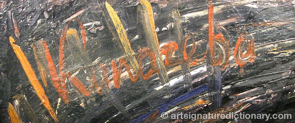 Authentic signature by Elena KOPATJOVA on  artwork