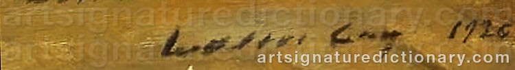 Authentic signature by Walter GAY on  artwork