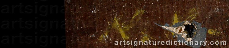 Authentic signature by Nkolajs KULAINIS on  artwork