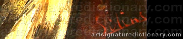 Authentic signature by Alexander SILIN on  artwork