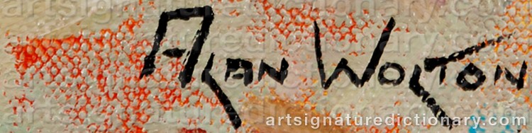 Authentic signature by Alan WOLTON on Painting/Watercolour artwork