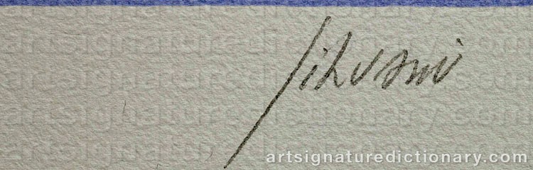 Authentic signature by Christian SILVAIN on  artwork