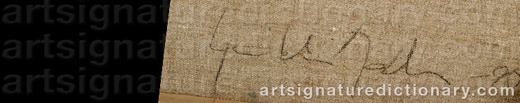 Authentic signature by Heikki MARILA on artwork