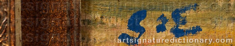 Authentic signature by Georges ‘Gde’ D'ESPAGNAT on artwork
