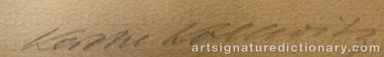 Signature by Käthe KOLLWITZ