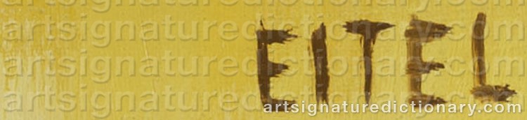 Authentic signature by Jaques ETIEL on  artwork