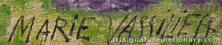 Signature by Marie Ivanovna VASSILIEFF