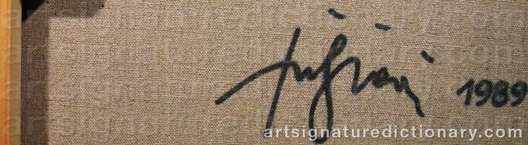 Authentic signature by Tino STEFANONI on artwork