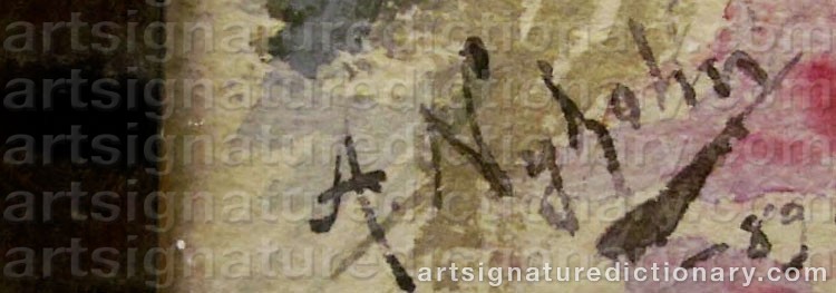 Signature by Arvid Fredrik NYHOLM