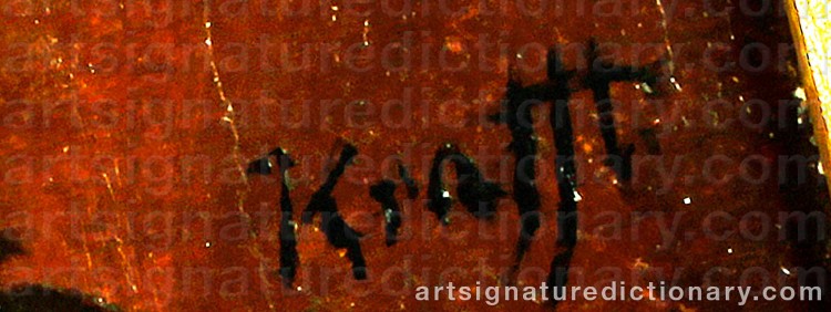 Authentic signature by Per (The Younger) KRAFFT on Painting/Watercolour artwork