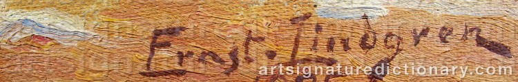 Signature by Ernst LINDGREN