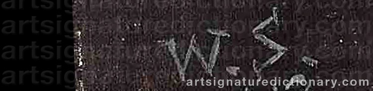 Authentic signature by William STRANG on  artwork