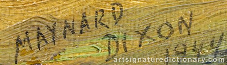 Authentic signature by Maynard DIXON on Painting/Watercolour artwork