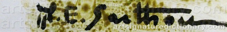Authentic signature by Maurice Elie SARTHOU on artwork