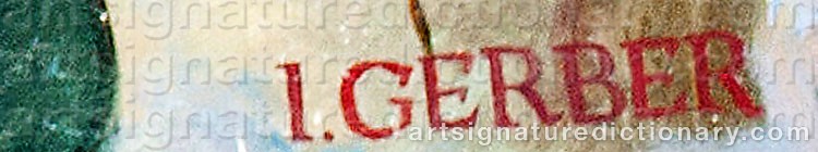 Authentic signature by Ingvar GERBER on Painting/Watercolour artwork