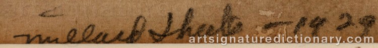 Authentic signature by Millard SHEETS on Painting/Watercolour artwork