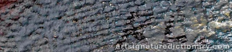 Authentic signature by Raili LEPPÄNEN on  artwork