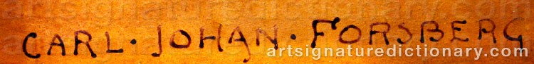 Signature by Carl Johan FORSBERG
