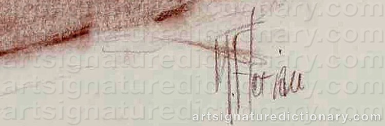 Authentic signature by Mark FLORIAN on  artwork