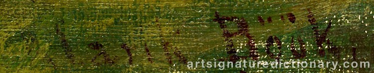 Authentic signature by Alarik BÖÖK on  artwork