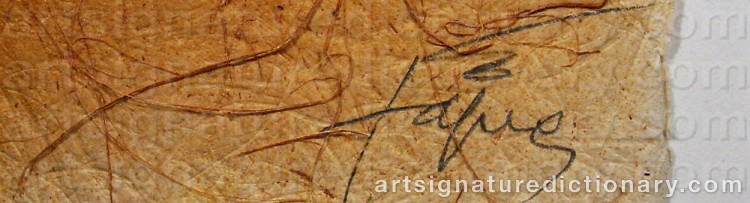 Signature by Antoni TAPIES