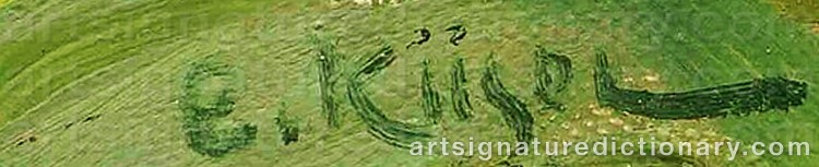 Authentic signature by Ernst KÜSEL on artwork