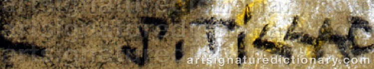 Authentic signature by Pablo TILLAC on  artwork